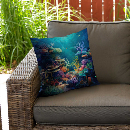 Filled with life Turquoise Poly Twill Throw Pillow Insert