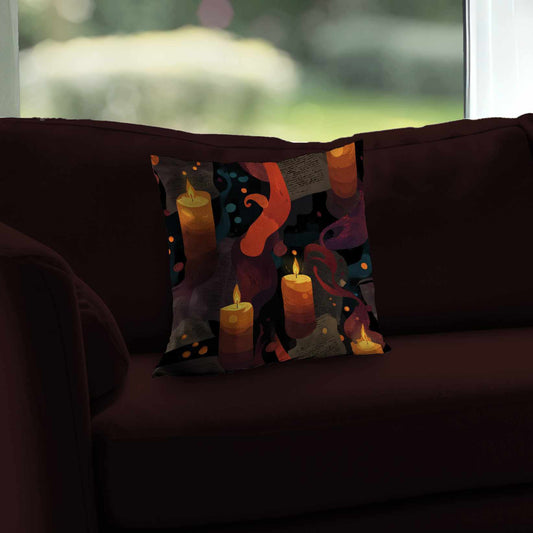Whispers in Flame Poly Twill Throw Pillow | Home Decor