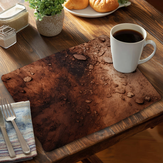 Digging Black Braided Polyester Placemat for Home Decor