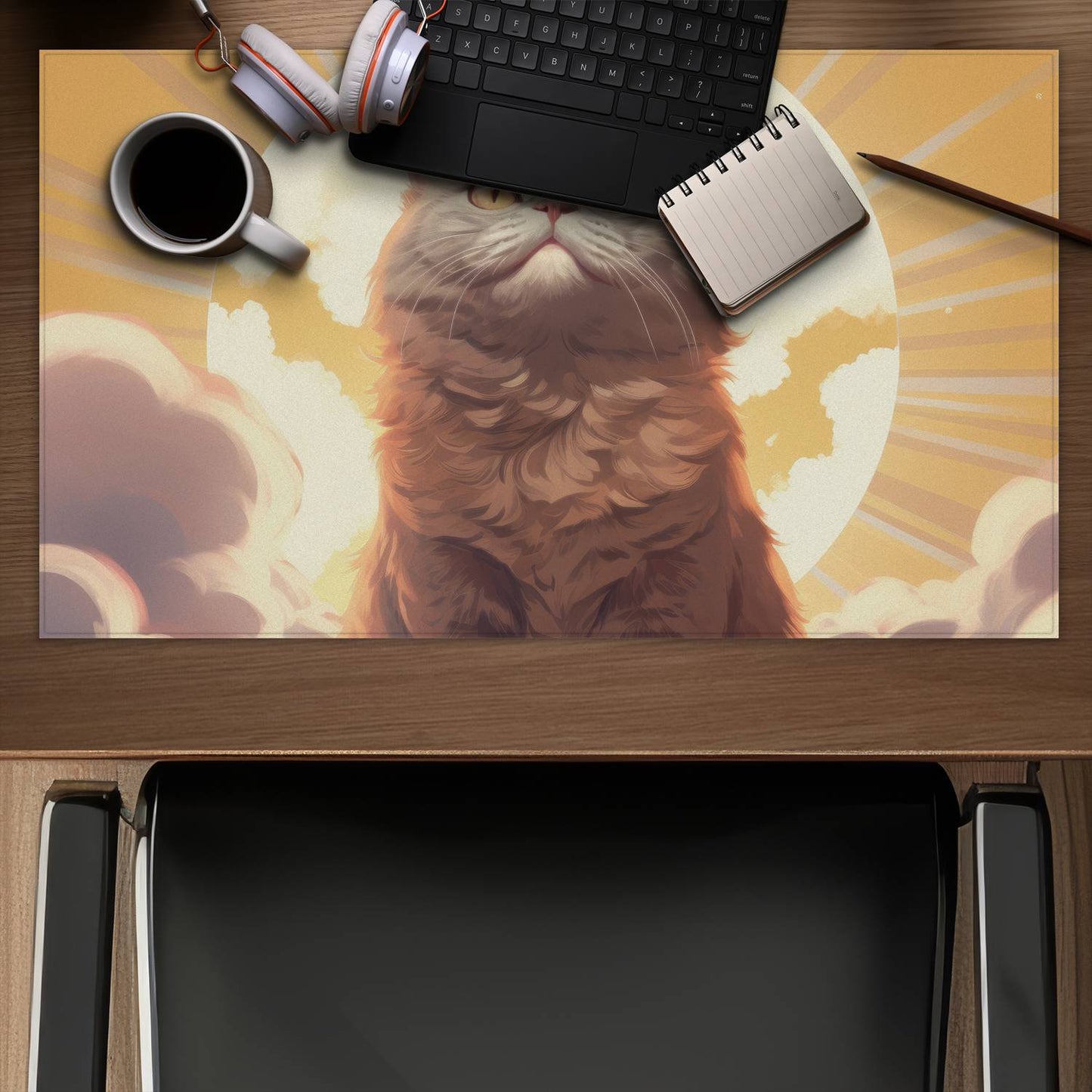 Intangible purr - Desk mat - Print on demand