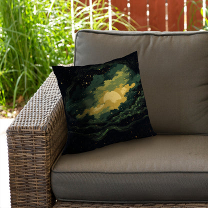 Cloudy Star Yellow Poly Twill Throw Pillow Insert | Home Decor