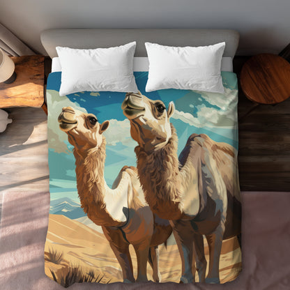 Housse de couette Chameaux levant les yeux | Linge de lit unique pour la décoration intérieure