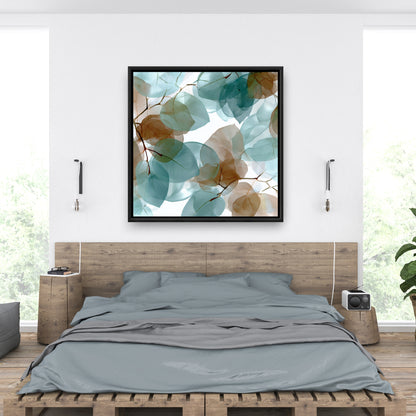 Translucent leaves - 24"x24" Framed canvas