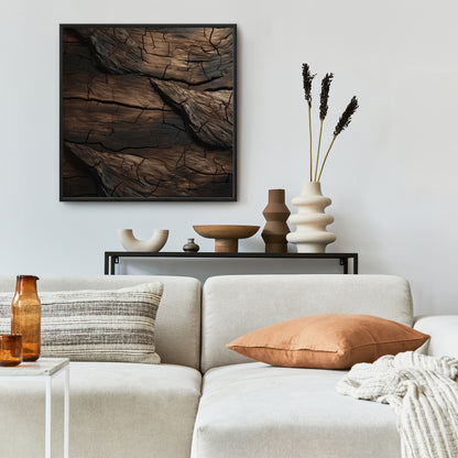 Brown wood - 36"x36" Framed canvas