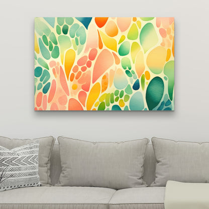 Organic Fruits - Turquoise Canvas Home Decor for Fresh Style