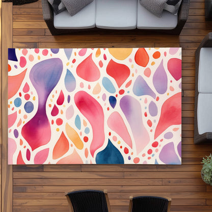 Splotches Red Outdoor Area Rug | Stylish Decor Accessory