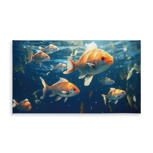 Free flow Blue Indoor Outdoor Tablecloth for Home Decor