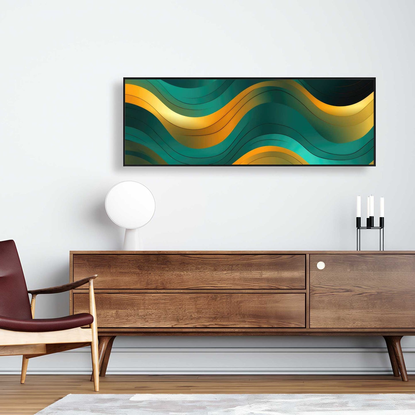 Voluptuous Black Framed Canvas - Elegant Home Decor Art