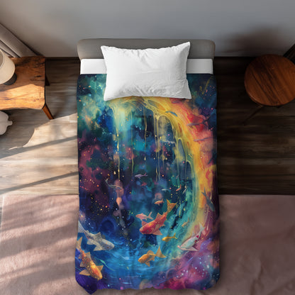 Milky wave - 88"x88" Duvet Cover