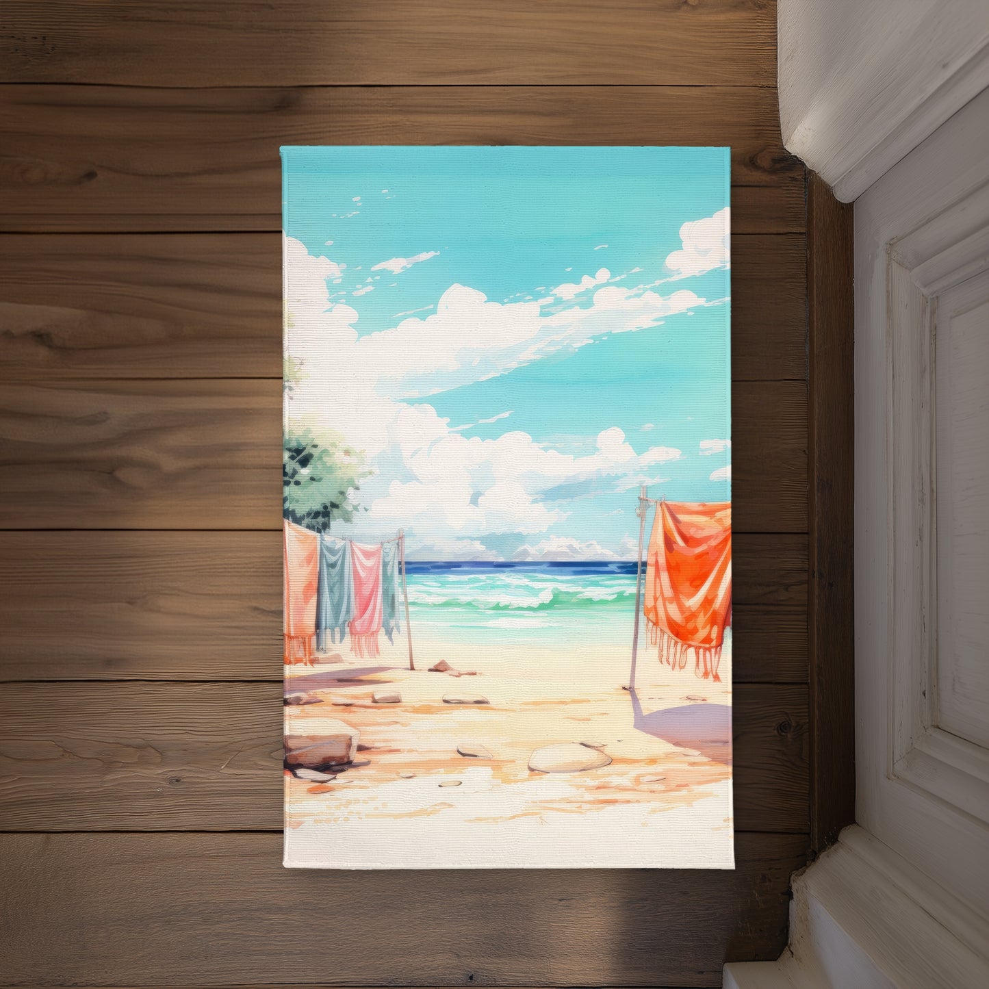 Sunny Side Orange Indoor Outdoor Door Mat - Home Decor