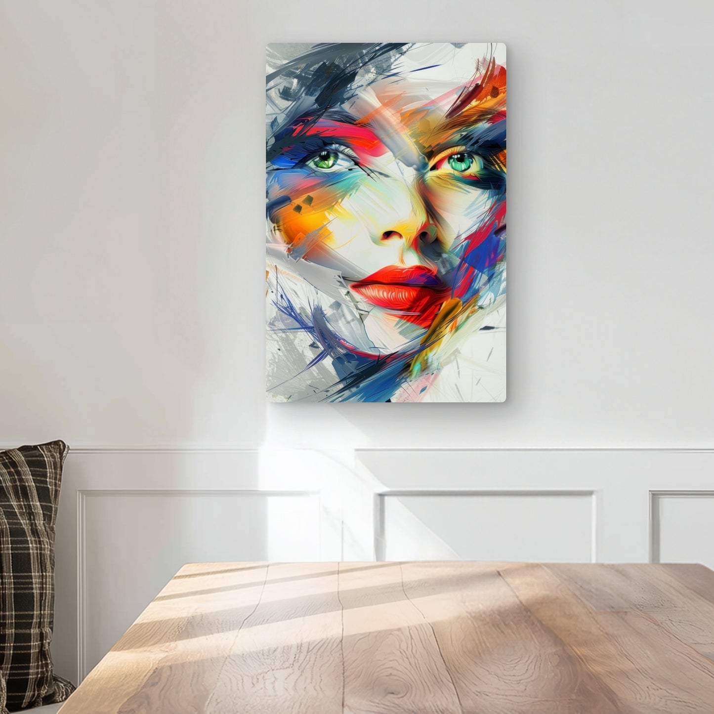 Abstract Look - Yellow Metal Print for Stylish Home Decor