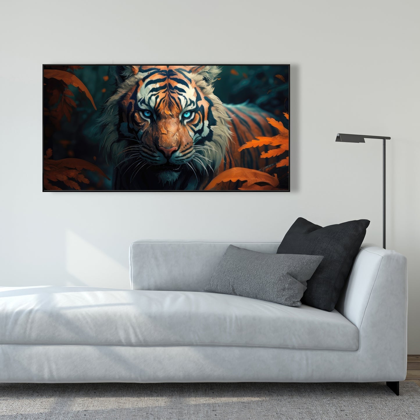 Observed - Orange Framed Canvas Art for Home Decor
