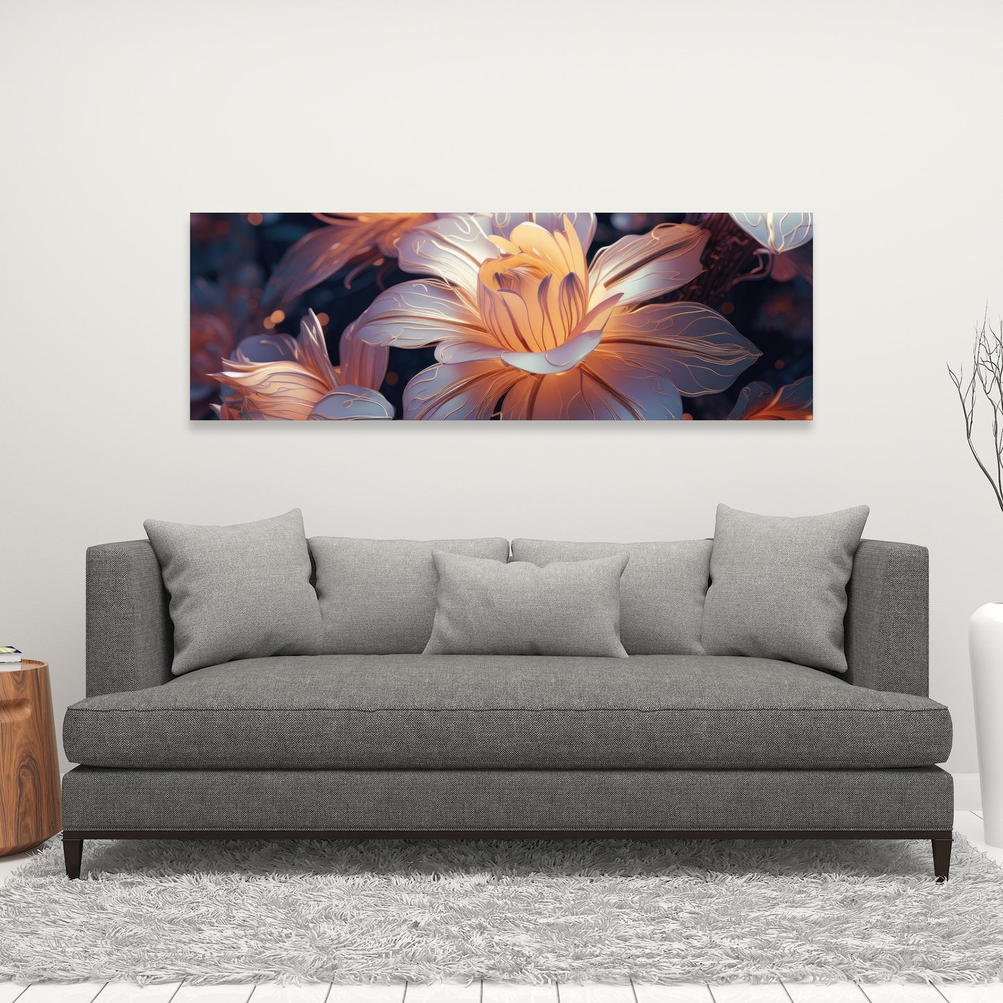 Pixie Flowers - White Canvas Home Decor for Elegant Spaces