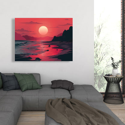 Red sky - 32"x32" Canvas