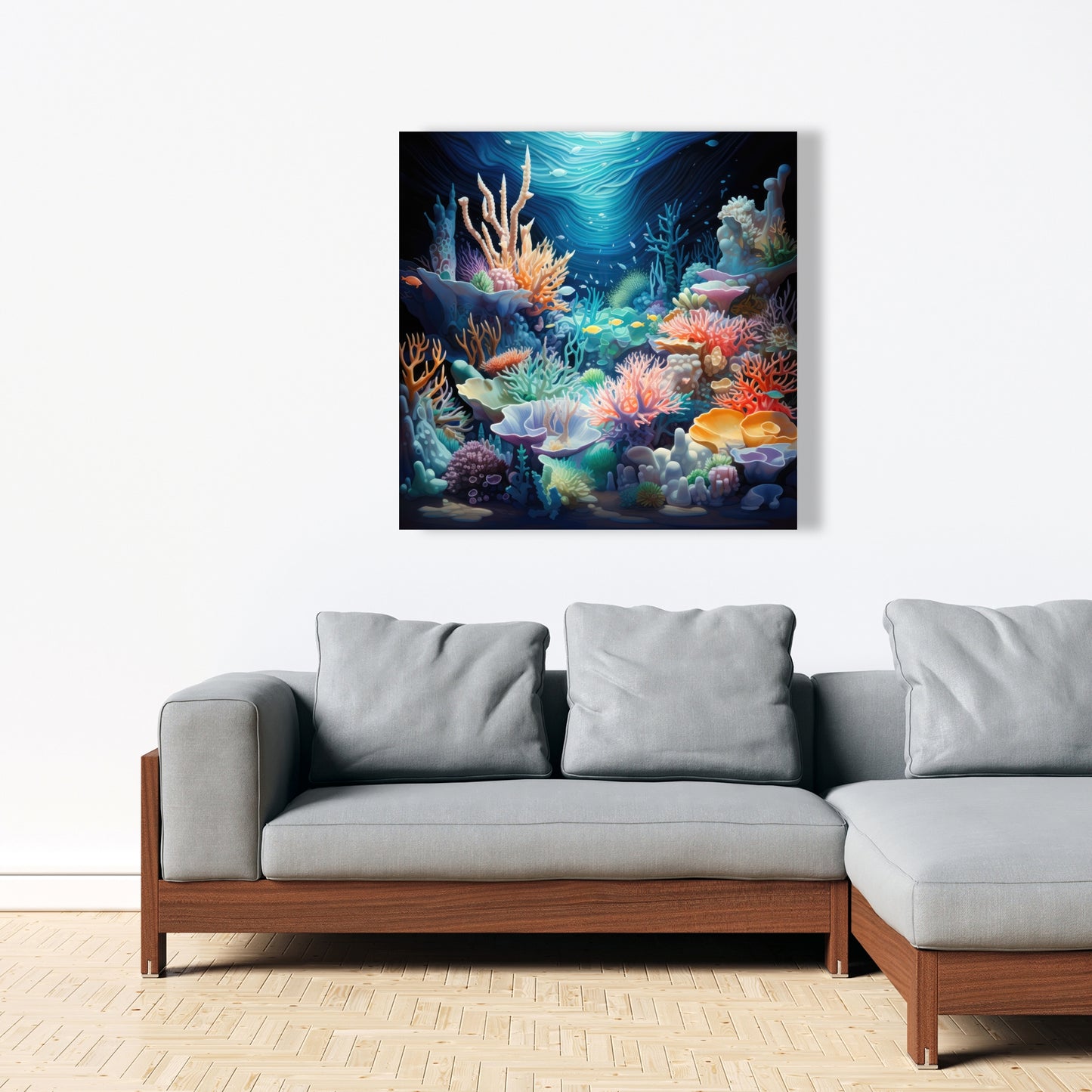 The Reef - Orange Canvas Art for Home Decor | Stylish Accent
