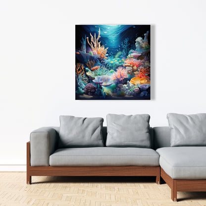 The Reef - Orange Canvas Art for Home Decor | Stylish Accent