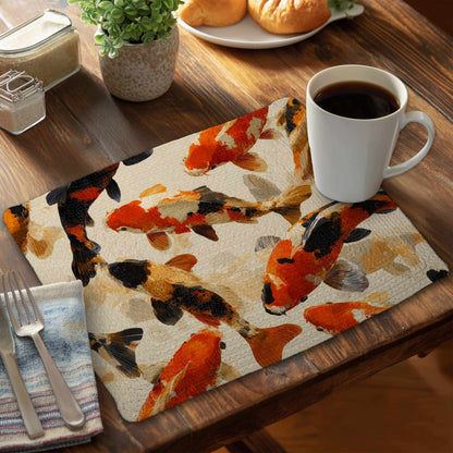 Koi Dance Flow Braided Placemat | Stylish Home Decor