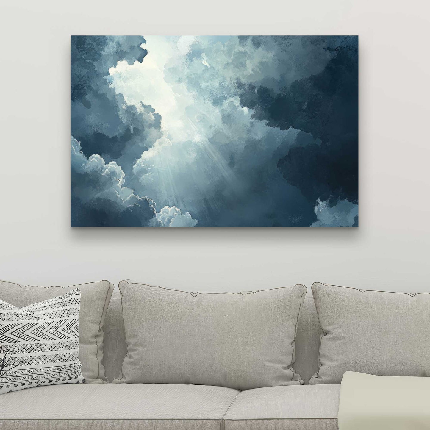 Afterglow - Blue Canvas for Elegant Home Decor | Unique Art