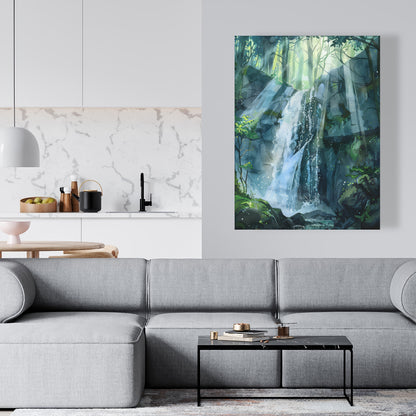 Sleeping Fall - Blue Canvas Home Decor | Elegant Wall Art