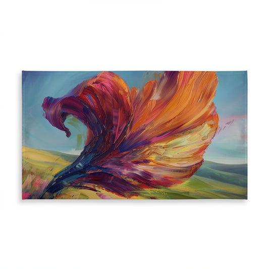 The leaf Red Indoor Outdoor Tablecloth | Decor Essential