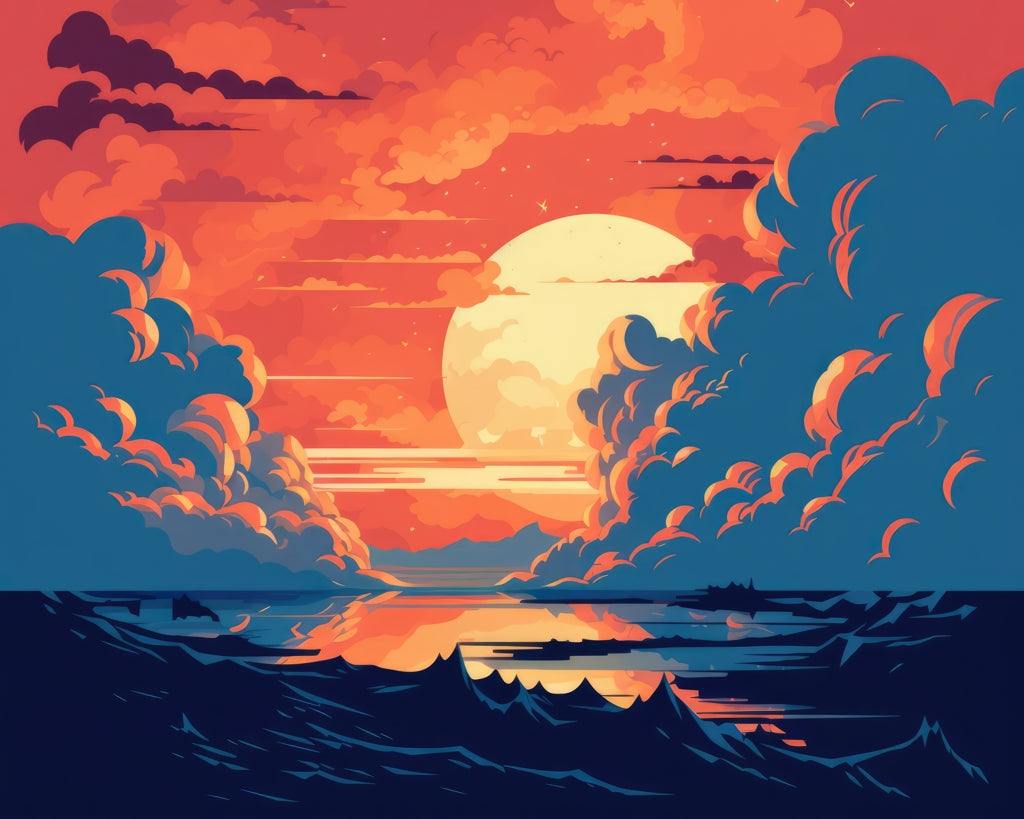 Napperon tressé en polyester orange et bleu pour la décoration intérieure