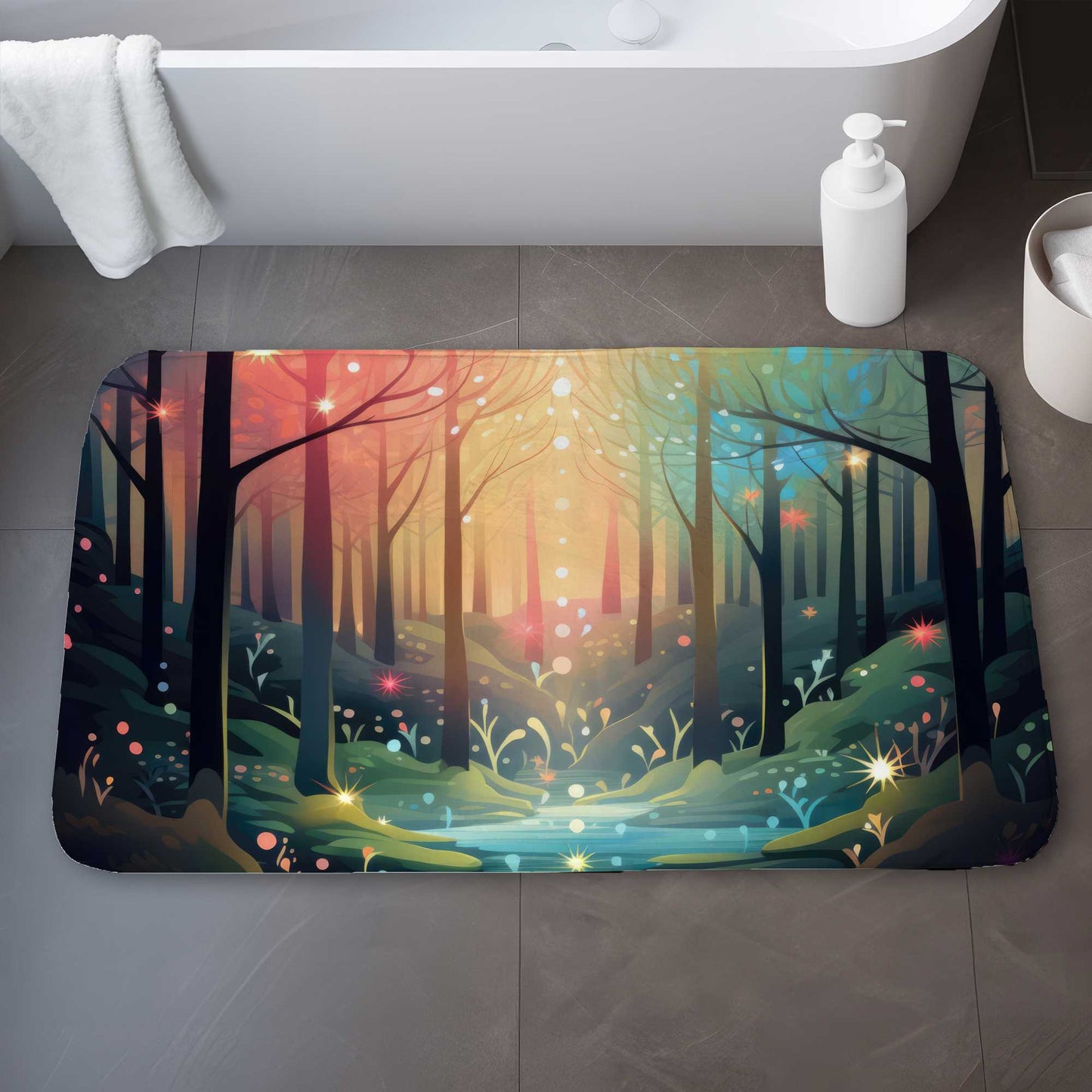 Magical Forest Bath Mat | Cozy Home Decor for Your Bathroom