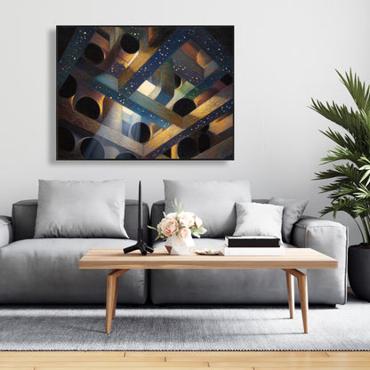Pipe Dream - Blue Framed Canvas for Home Decor | Art Piece