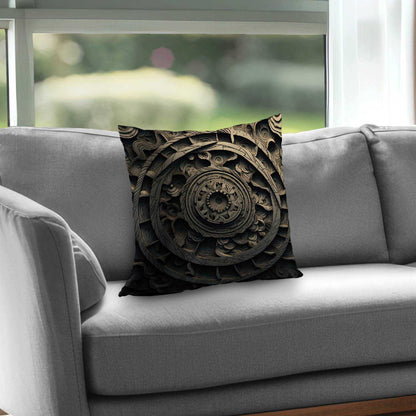 Cycles Poly Twill Throw Pillow | Stylish Home Decor Accent