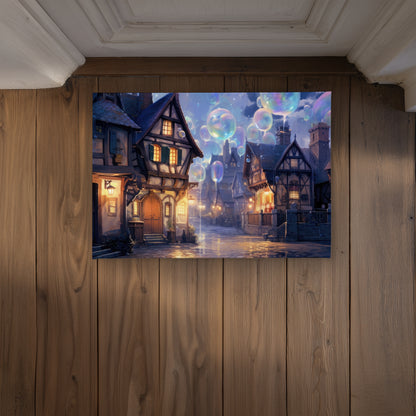 Bloopy town Black Indoor Outdoor Door Mat - Home Decor