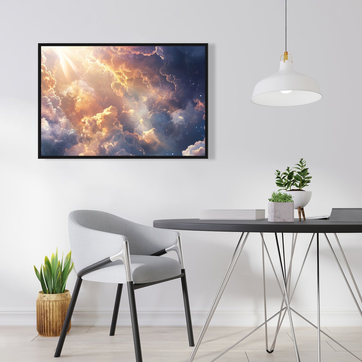 Piercing light - 36"x36" Framed canvas