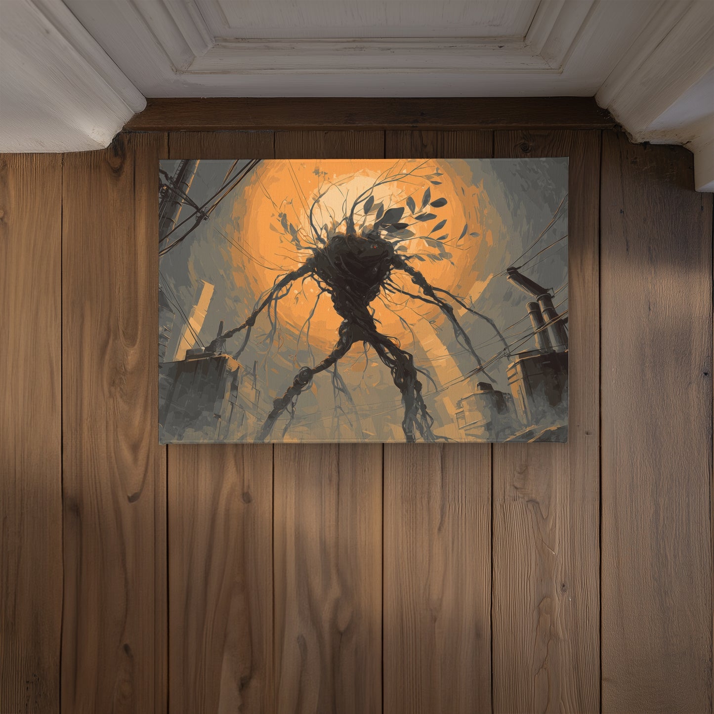 Final Warning Orange Indoor Outdoor Door Mat - Home Decor