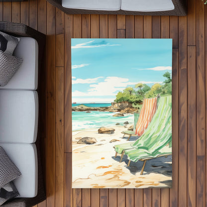 Beach Calm Beige Outdoor Area Rug | Home Decor Essential