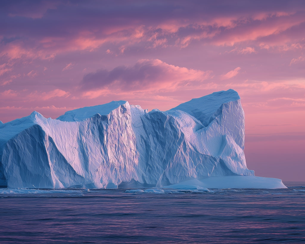 Iceberg at Dusk - Braided Polyester Placemat for Home Decor
