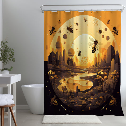 Hive planet - Shower Curtain