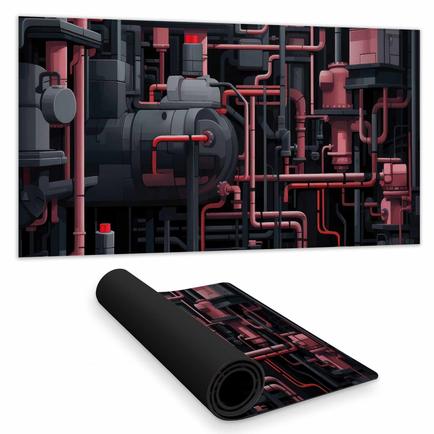 Dark Pipes - Black Desk Mat for Stylish Home Decor