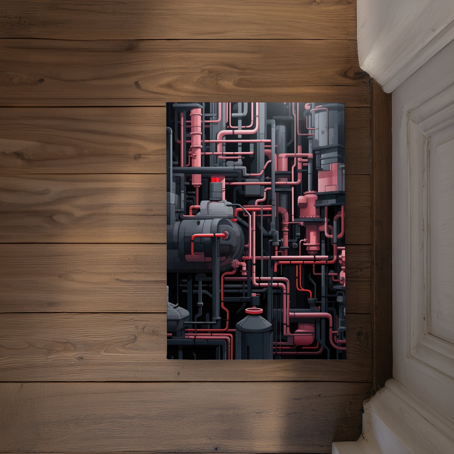 Dark Pipes Gray Indoor Outdoor Door Mat - Home Decor Accent