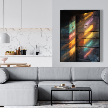 Rainbow glint - 24"x24" Framed canvas