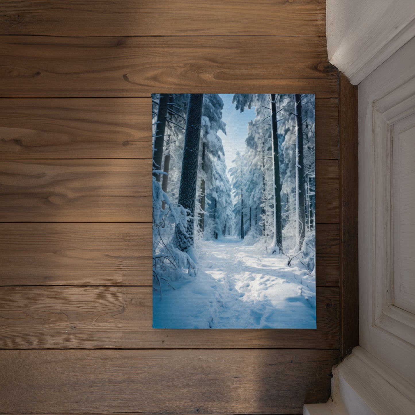 Tapis de porte intérieur/extérieur Cold Forest – Décoration d'intérieur élégante