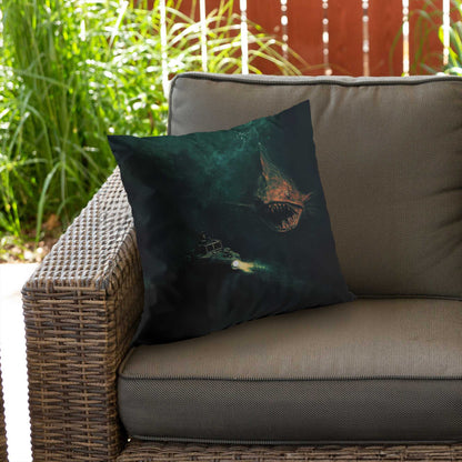 Depths Turquoise Poly Twill Throw Pillow | Home Decor Insert
