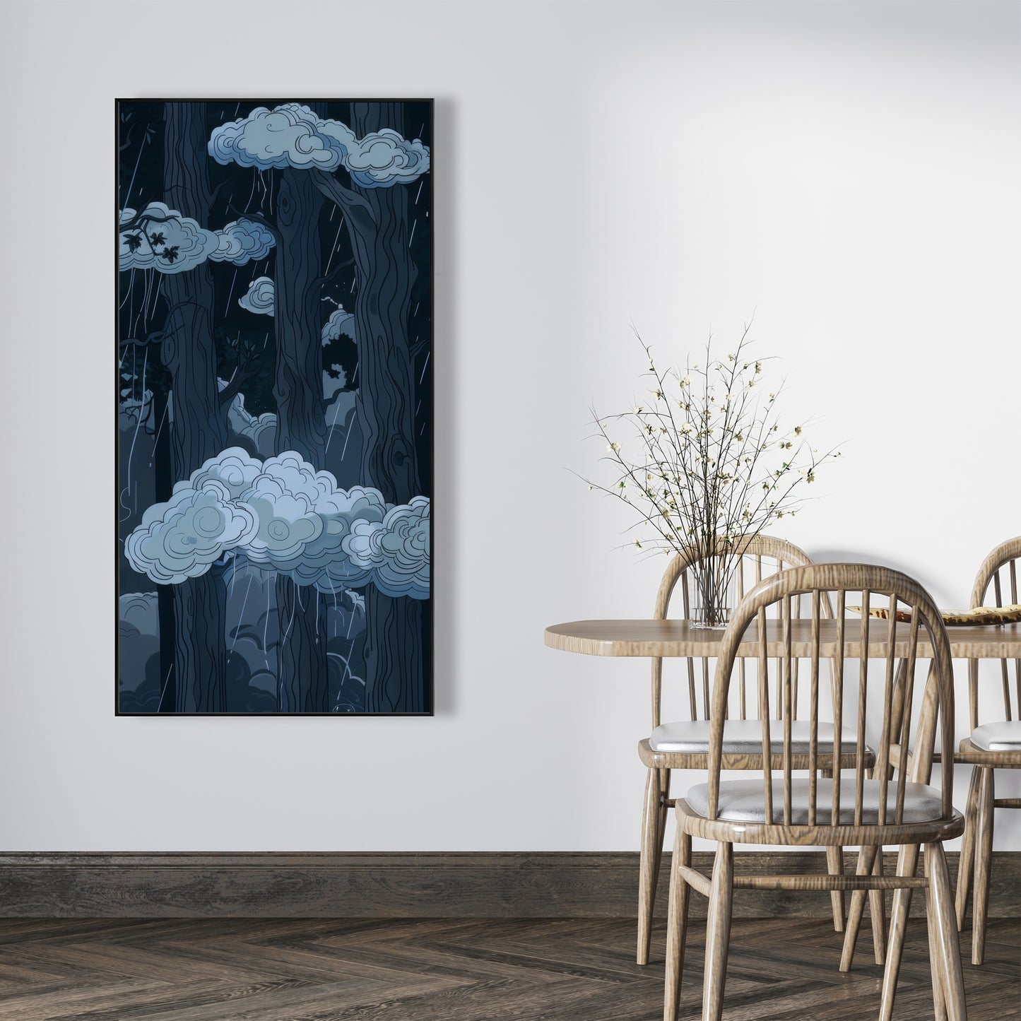 Sneeky clouds - 36"x36" Framed canvas