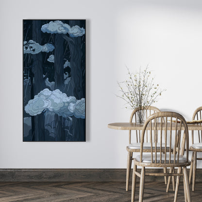 Sneeky clouds - 36"x36" Framed canvas