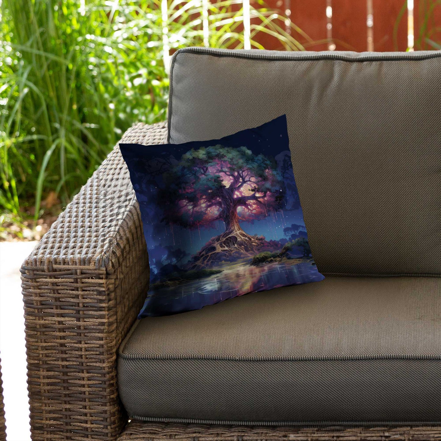 Coussin décoratif en sergé de polyester « La force de la nature » ​​| Décoration intérieure