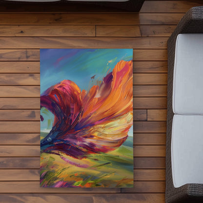 The Leaf - Blue Outdoor Area Rug | Stylish Design