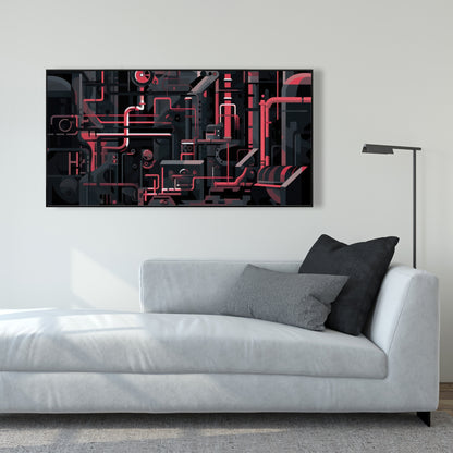 Industrial empire - 36"x36" Framed canvas