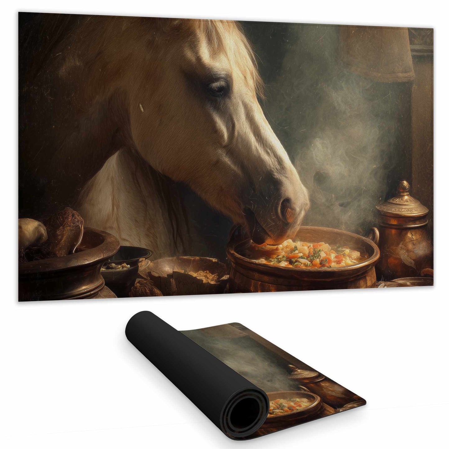Horse on Soup Gaming Mat | Unique Home Decor for Gamers
