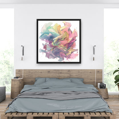 Unfolding - White Framed Canvas for Home Decor | Stylish Art