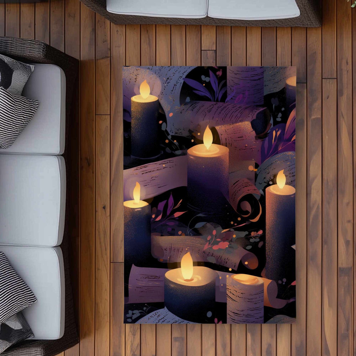 Tapis d'extérieur « Chuchotis à la chandelle » | Décoration d'intérieur