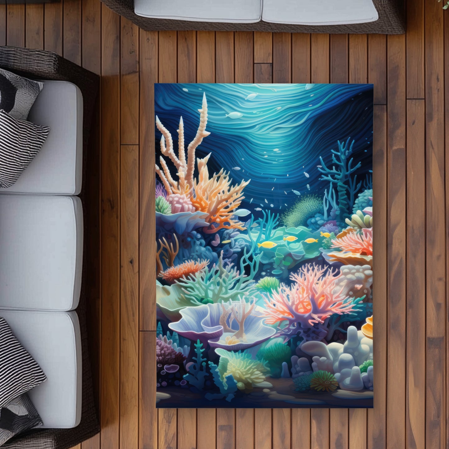 The Reef - Blue Outdoor Area Rug | Stylish Design