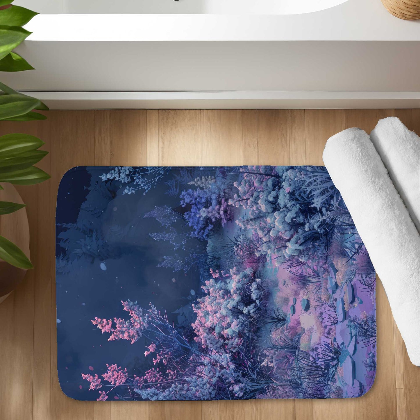 Cold Night Blue Bath Mat for Cozy Decor | Soft & Stylish