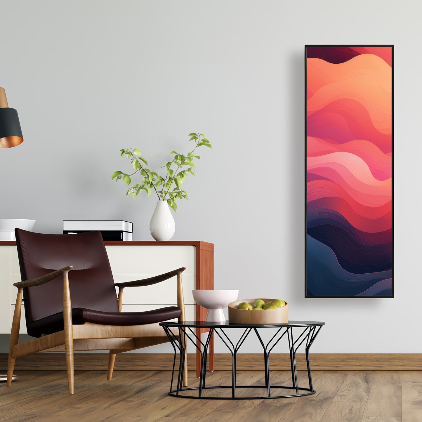 Ethereal Smoke - Pink Framed Canvas for Home Decor